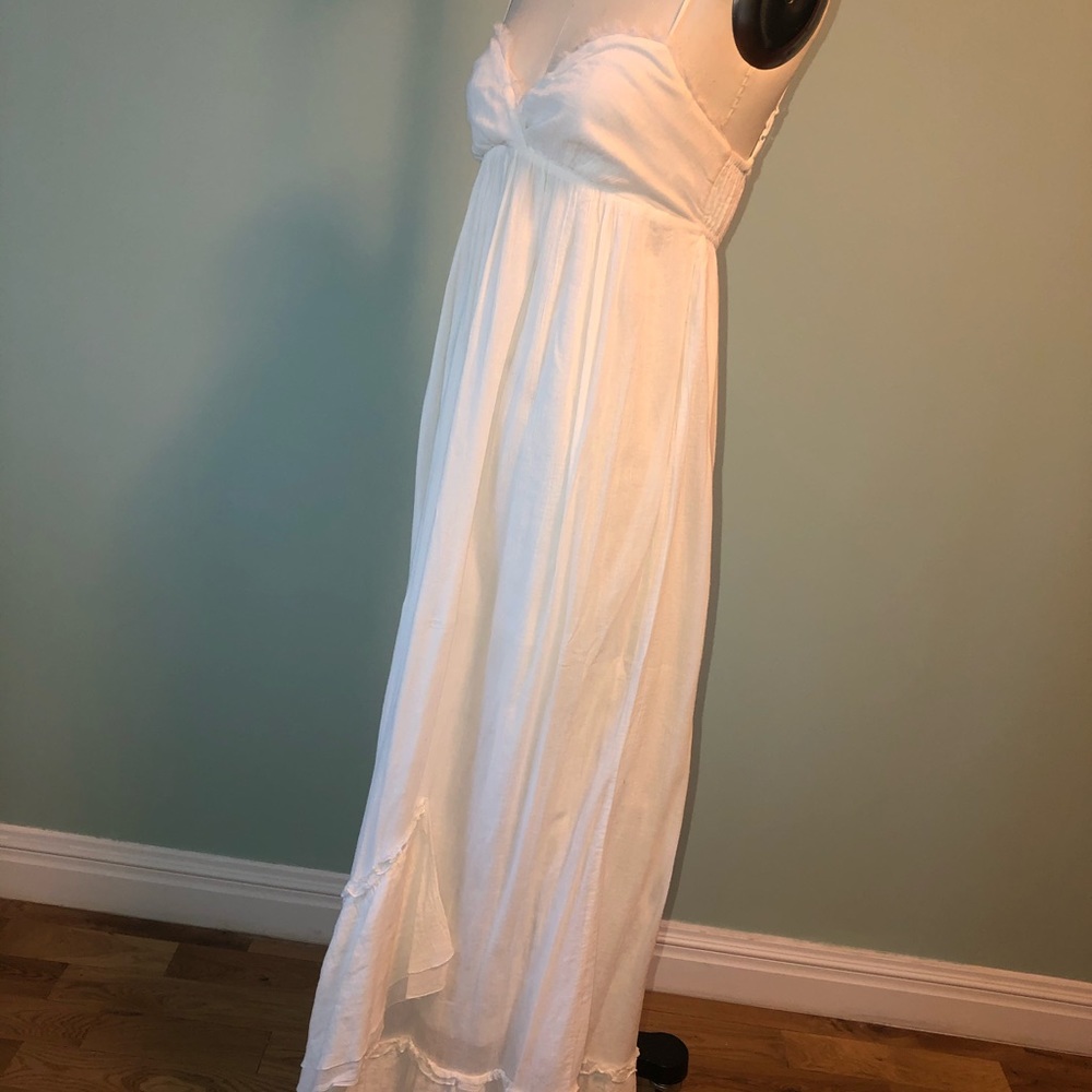 LOFT White linen Maxi Dress